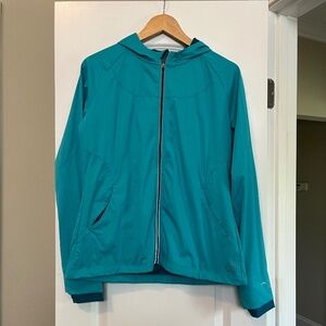☔ REI Women’s Teal Blue Rain Jacket – Size Medium – Lightweight, Waterproof